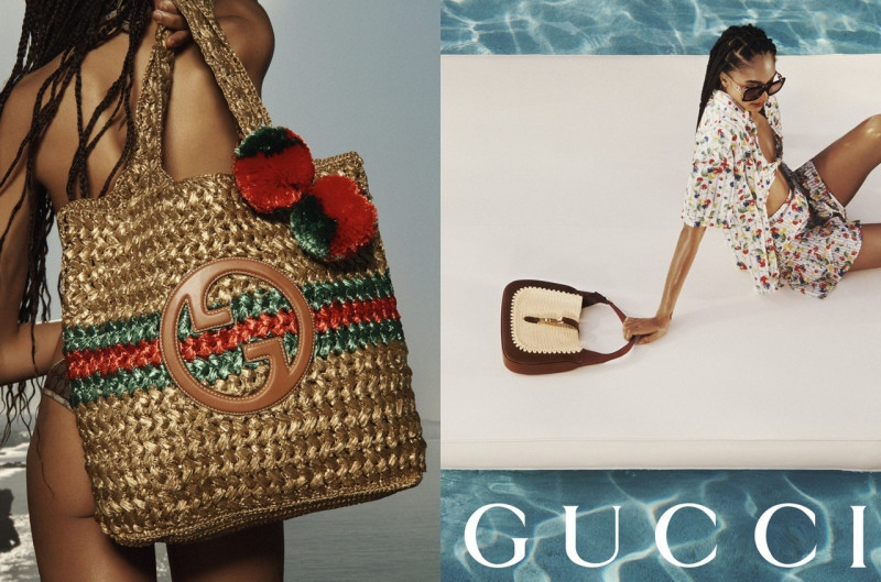 Indira Scott featured in  the Gucci advertisement for Summer 2023