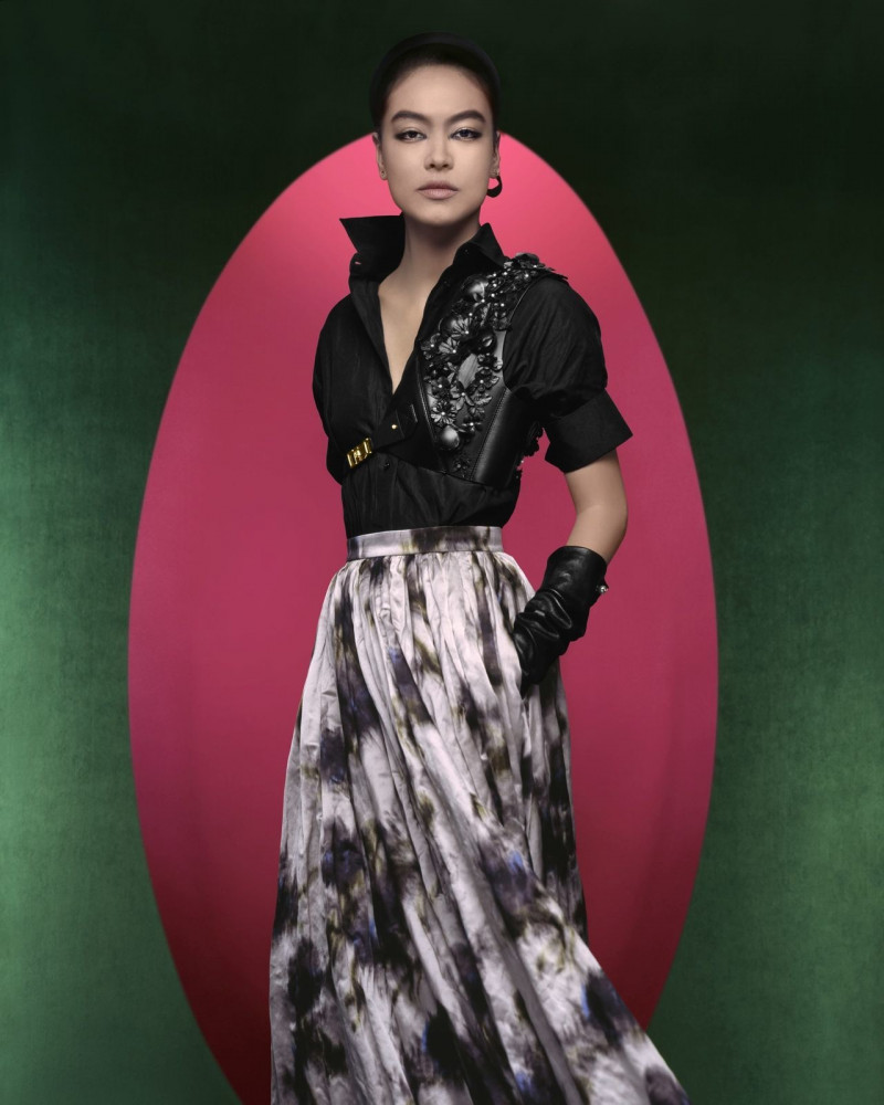 Maryel Uchida featured in  the Christian Dior advertisement for Autumn/Winter 2023