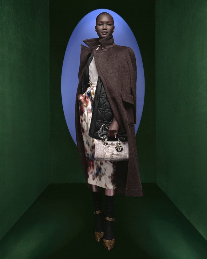 Abeny Nhial featured in  the Christian Dior advertisement for Autumn/Winter 2023