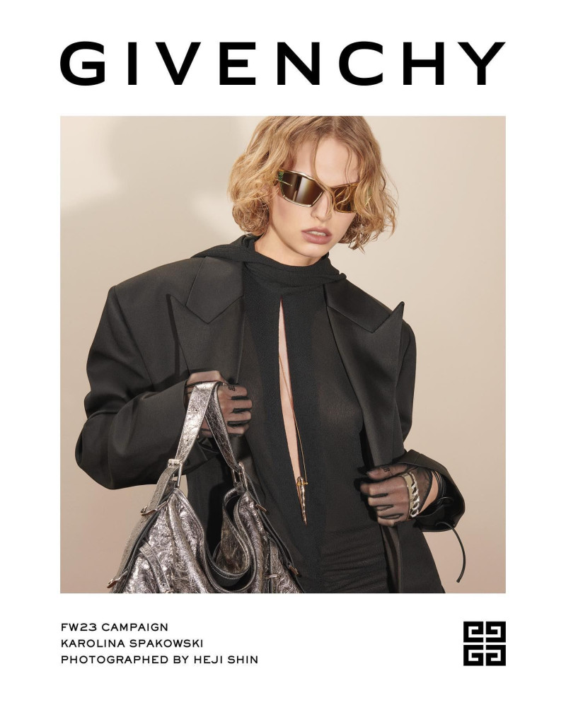 Karolina Spakowski featured in  the Givenchy advertisement for Autumn/Winter 2023
