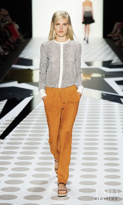 Julia Almendra featured in  the Dorothee Schumacher fashion show for Spring/Summer 2014