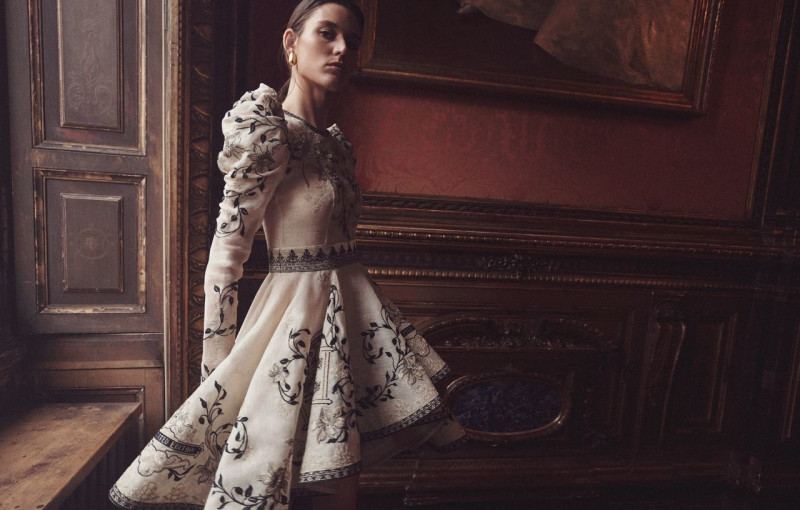 Vivienne Rohner featured in  the Zimmermann advertisement for Autumn/Winter 2023