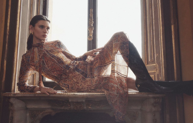 Vivienne Rohner featured in  the Zimmermann advertisement for Autumn/Winter 2023