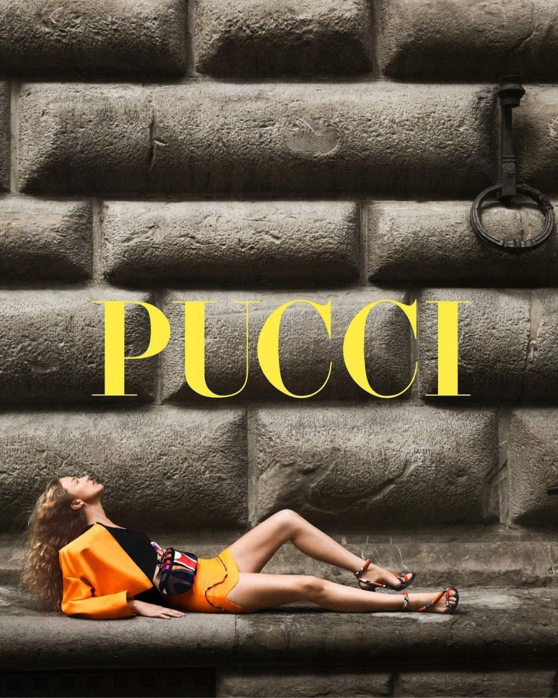 Raquel Zimmermann featured in  the Pucci advertisement for Resort 2024
