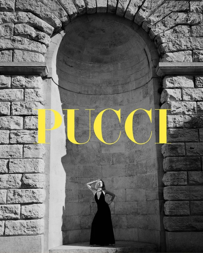 Raquel Zimmermann featured in  the Pucci advertisement for Resort 2024