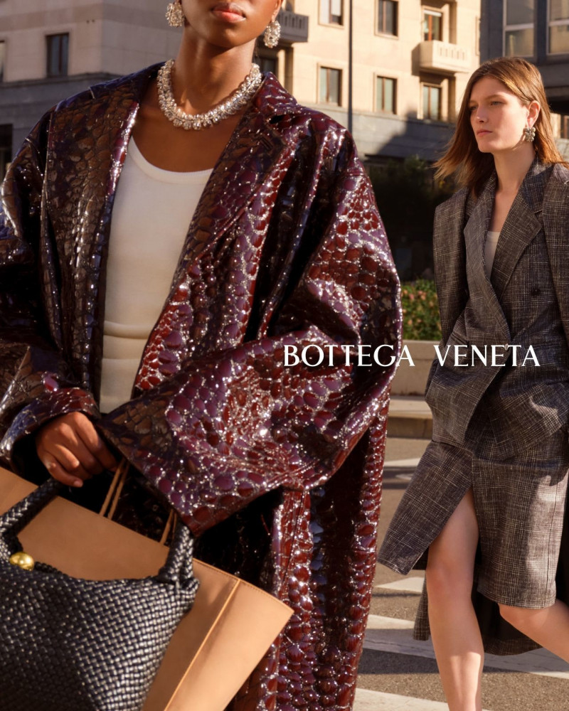 Mary Ukech featured in  the Bottega Veneta advertisement for Spring/Summer 2023