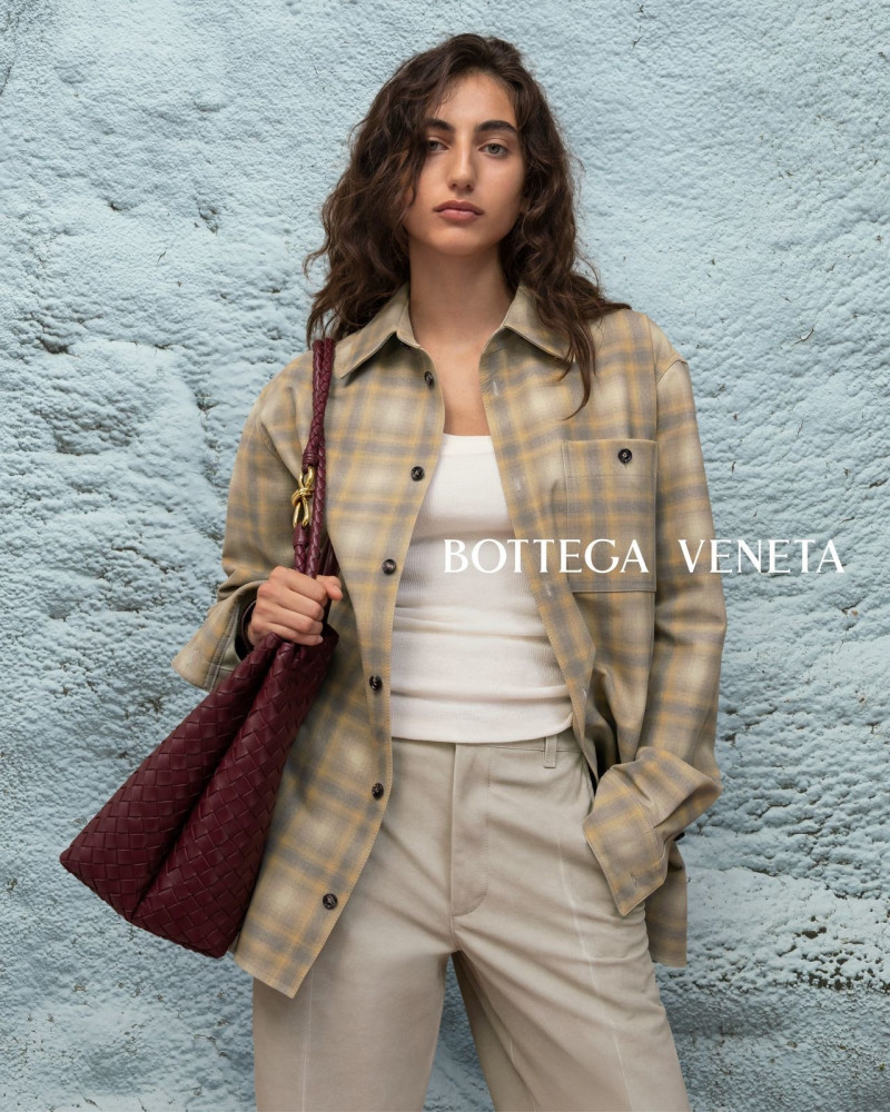 Paola Manes featured in  the Bottega Veneta advertisement for Spring/Summer 2023