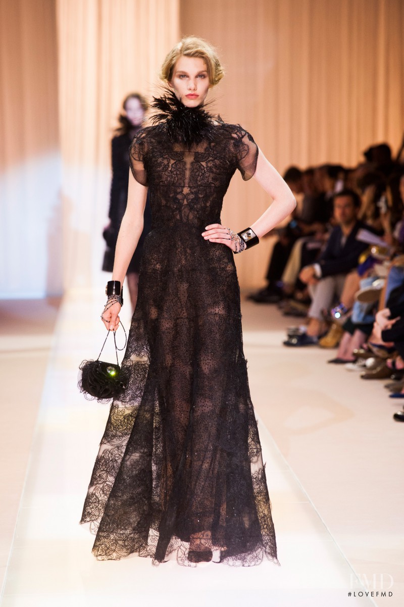 Irina Nikolaeva featured in  the Armani Prive fashion show for Autumn/Winter 2013