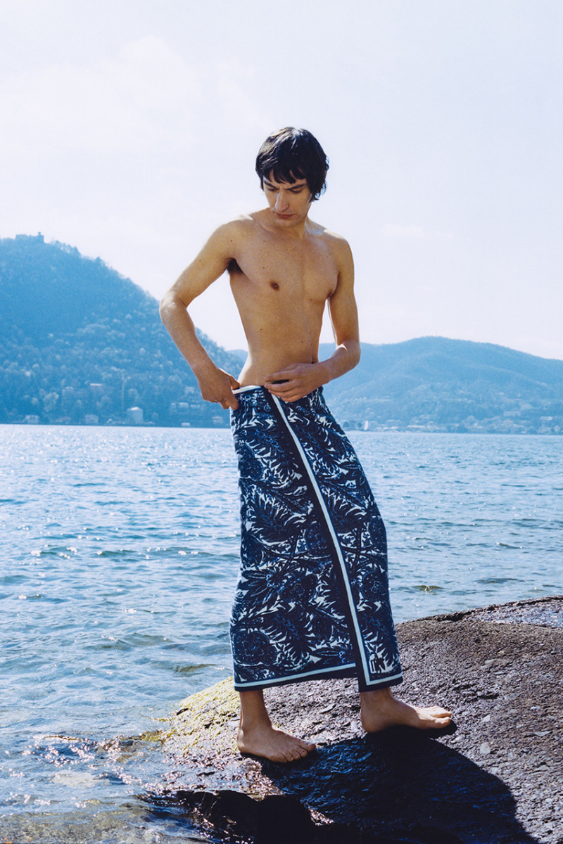 Valerio Maccario featured in  the Etro advertisement for Spring/Summer 2023