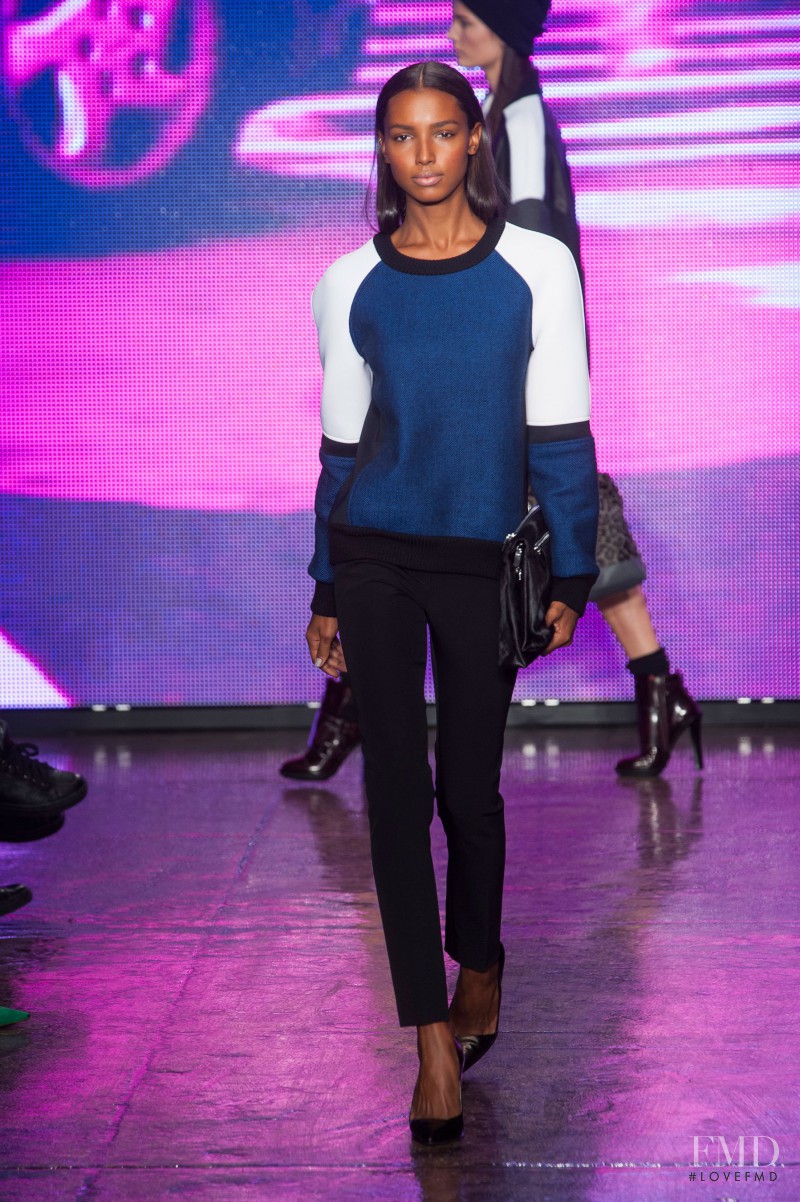 Jasmine Tookes featured in  the DKNY fashion show for Autumn/Winter 2013