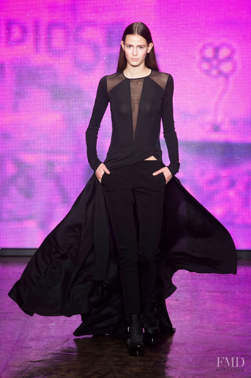 Jeanne Cadieu featured in  the DKNY fashion show for Autumn/Winter 2013