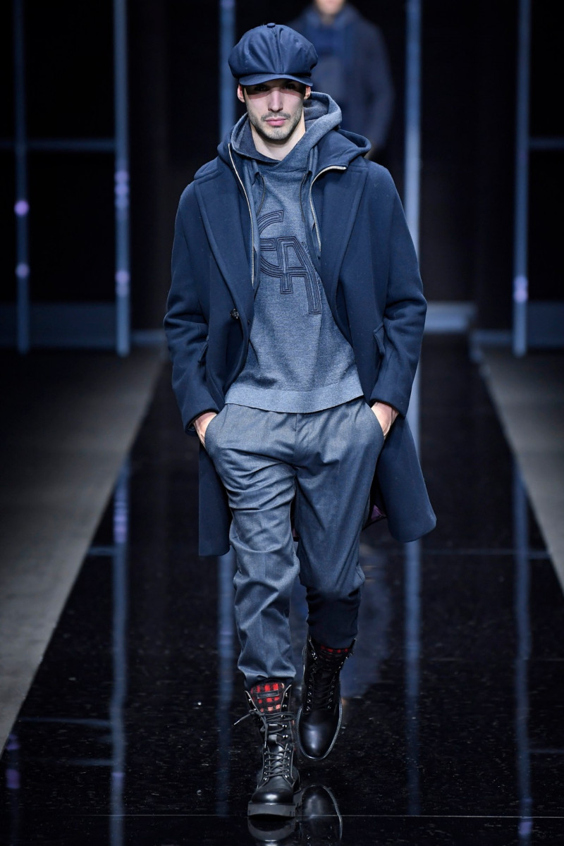 Alessio Petrazzuoli featured in  the Emporio Armani fashion show for Autumn/Winter 2019