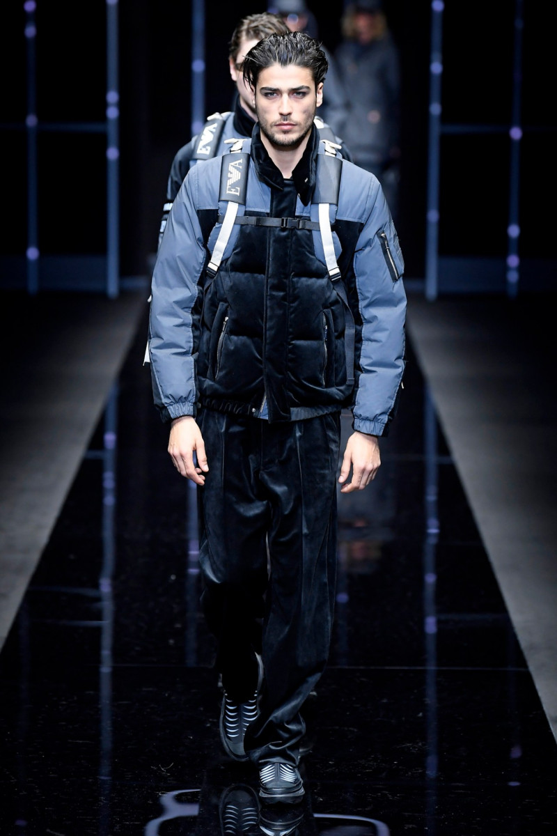 Alessandro Dellisola featured in  the Emporio Armani fashion show for Autumn/Winter 2019