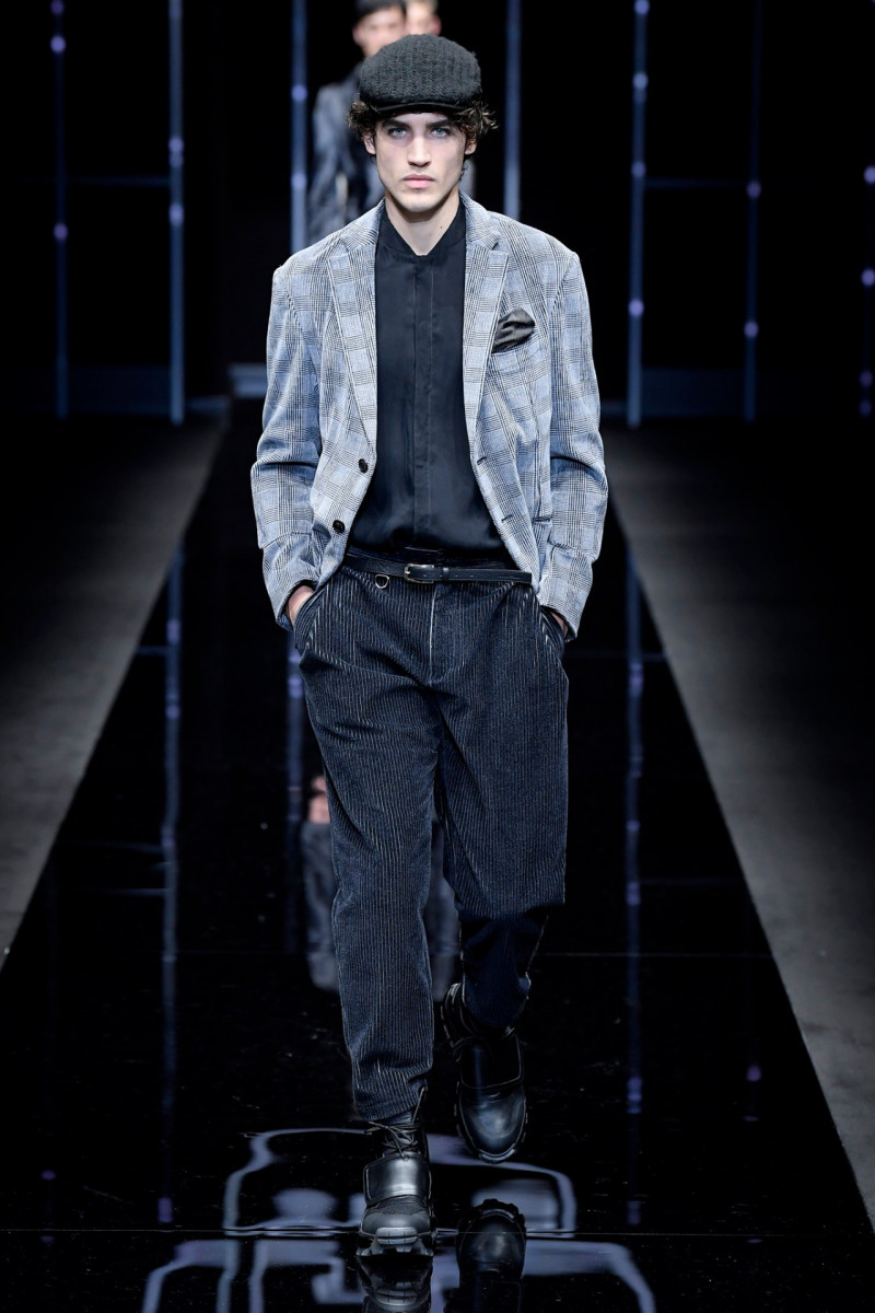 Federico Novello featured in  the Emporio Armani fashion show for Autumn/Winter 2019