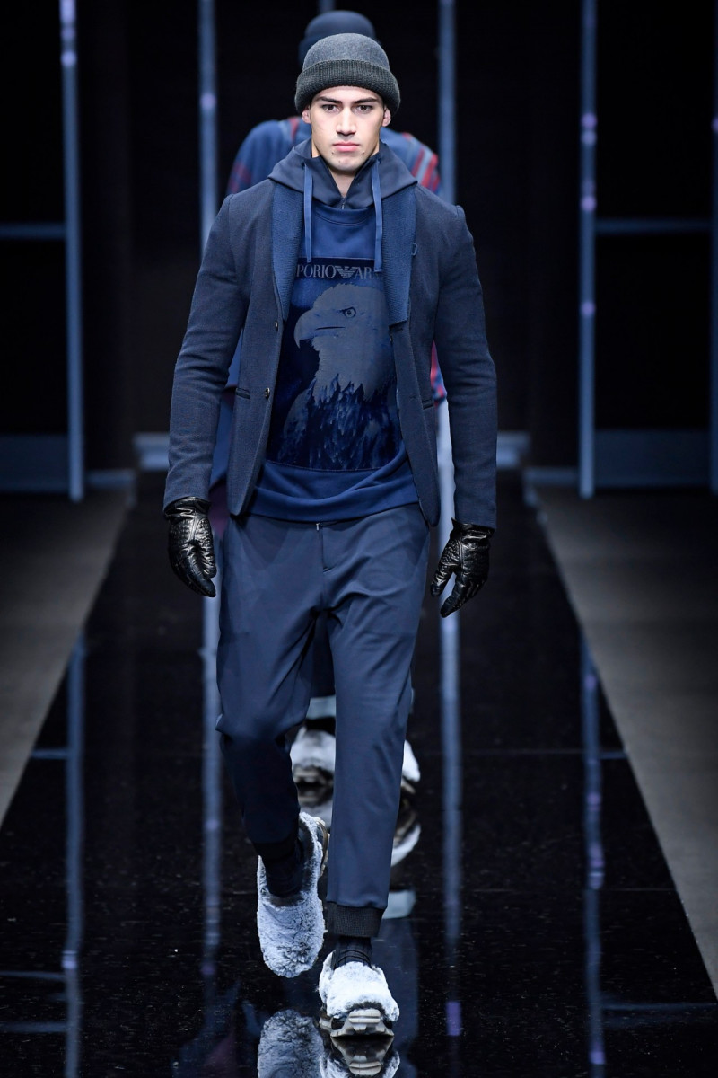 Alessio Pozzi featured in  the Emporio Armani fashion show for Autumn/Winter 2019