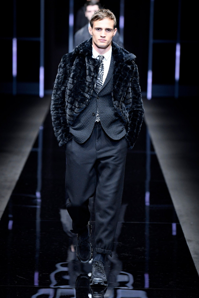 Julian Schneyder featured in  the Emporio Armani fashion show for Autumn/Winter 2019