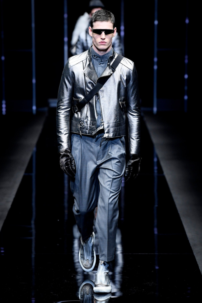 Victor Perr featured in  the Emporio Armani fashion show for Autumn/Winter 2019