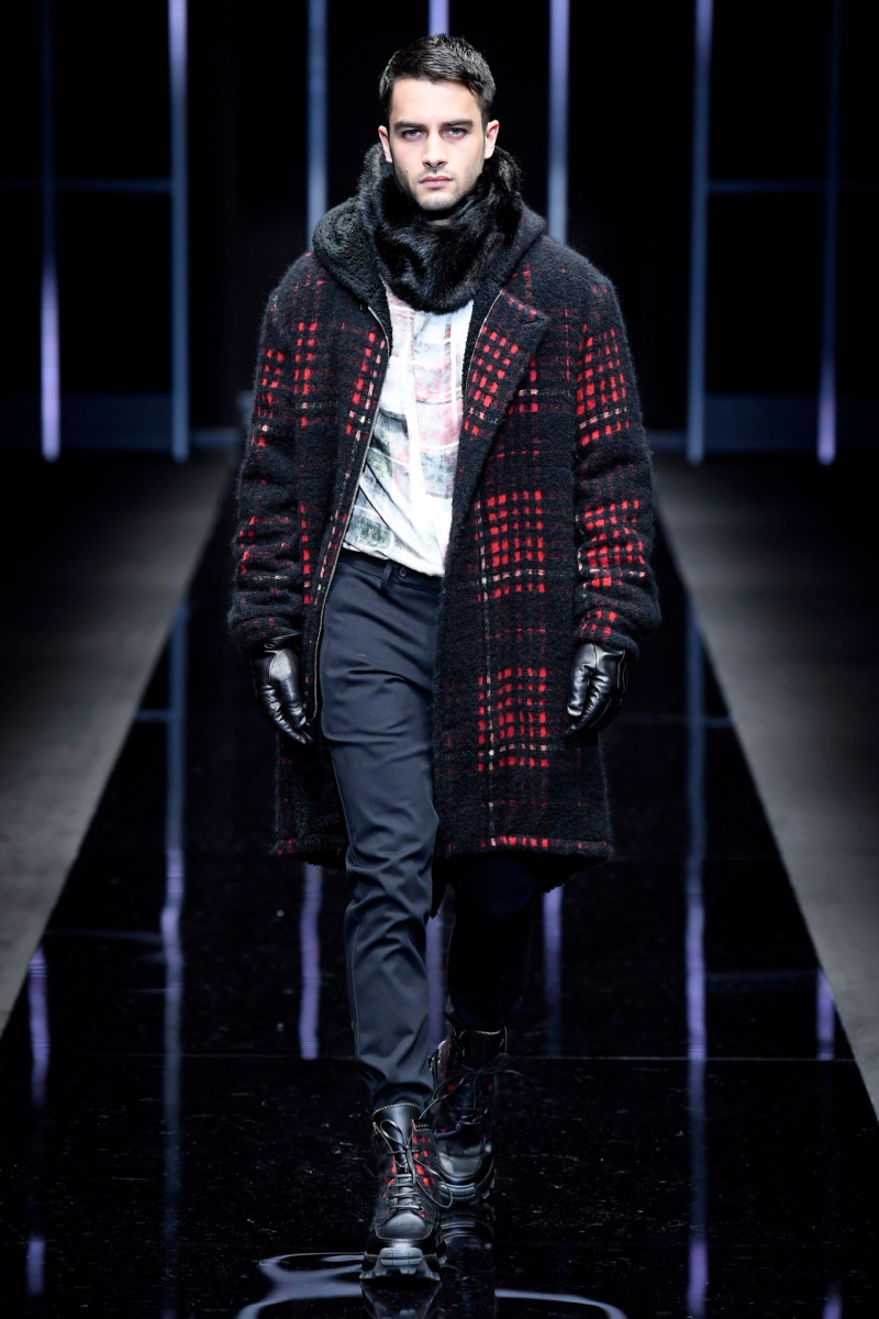 Aleksandar Rusic featured in  the Emporio Armani fashion show for Autumn/Winter 2019