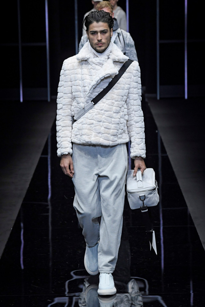 Alessandro Dellisola featured in  the Emporio Armani fashion show for Autumn/Winter 2019