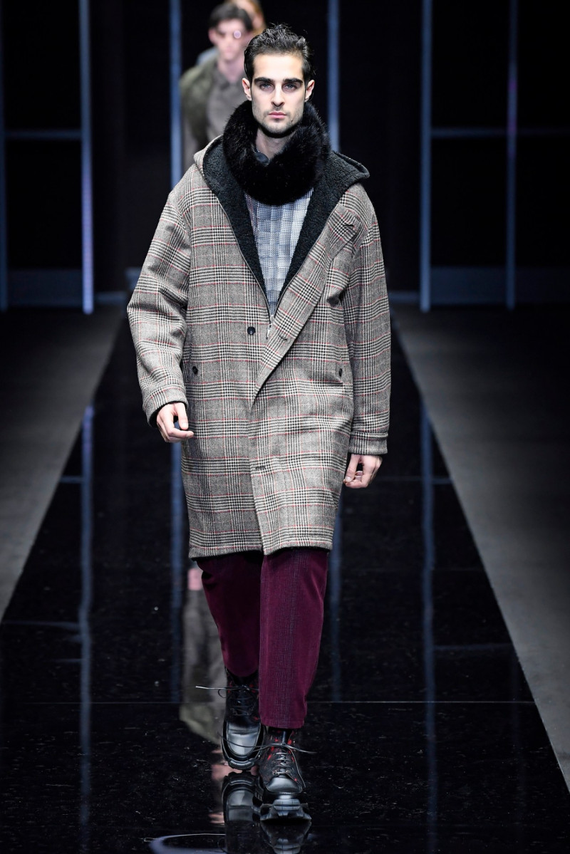 Jeff Zimbris featured in  the Emporio Armani fashion show for Autumn/Winter 2019