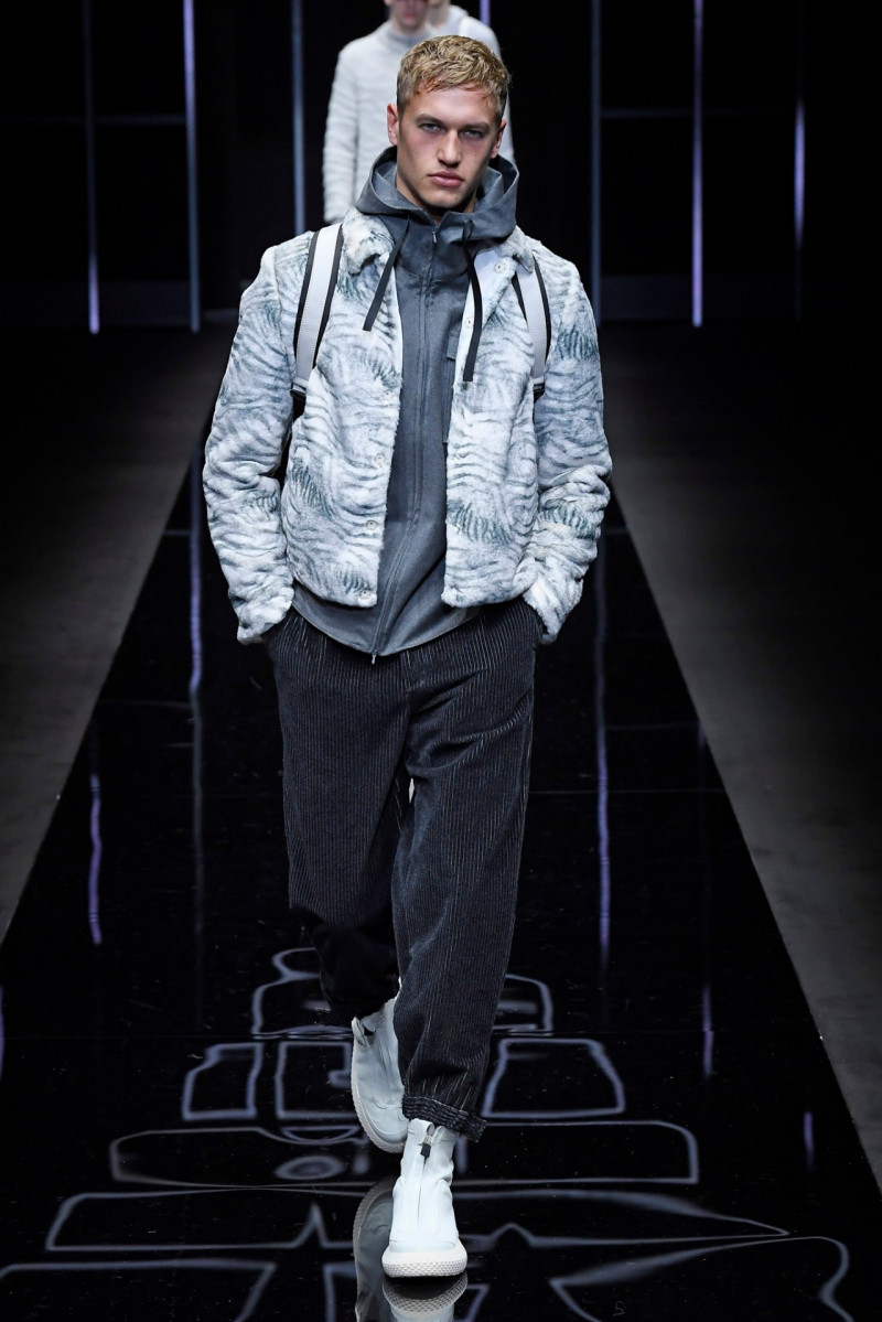 Paul François featured in  the Emporio Armani fashion show for Autumn/Winter 2019