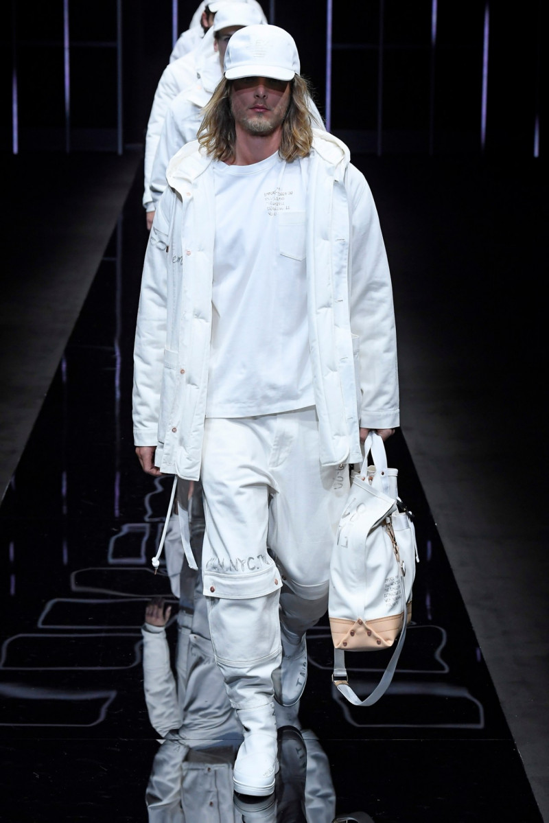 Luke Maehlmann featured in  the Emporio Armani fashion show for Autumn/Winter 2019