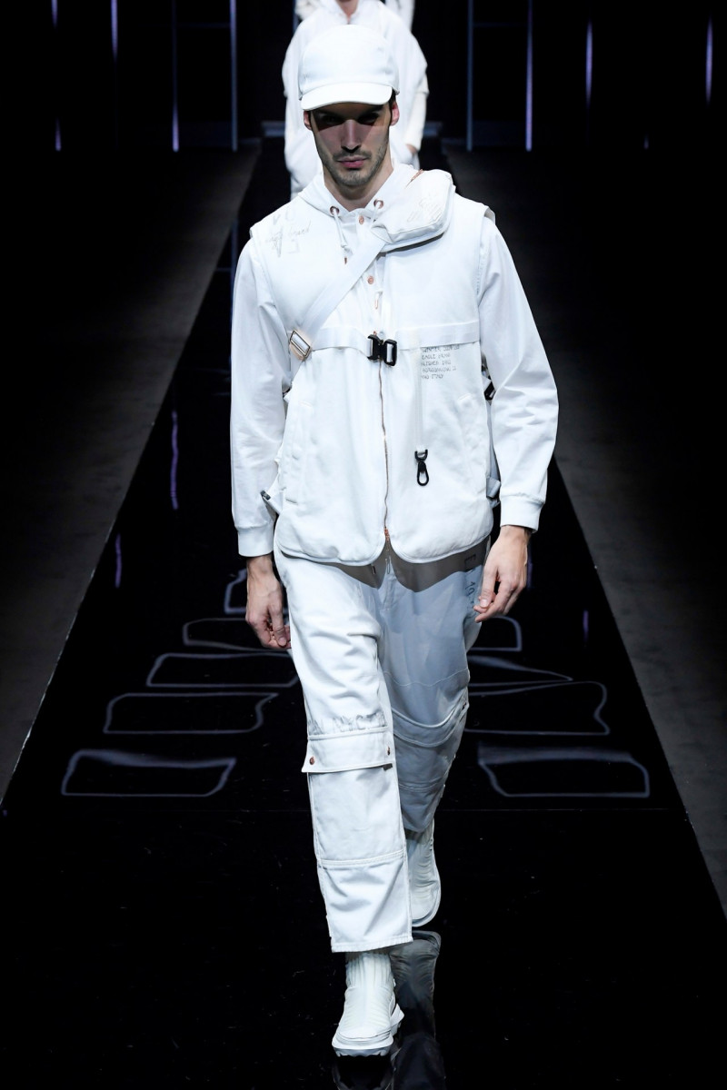 Alessio Petrazzuoli featured in  the Emporio Armani fashion show for Autumn/Winter 2019