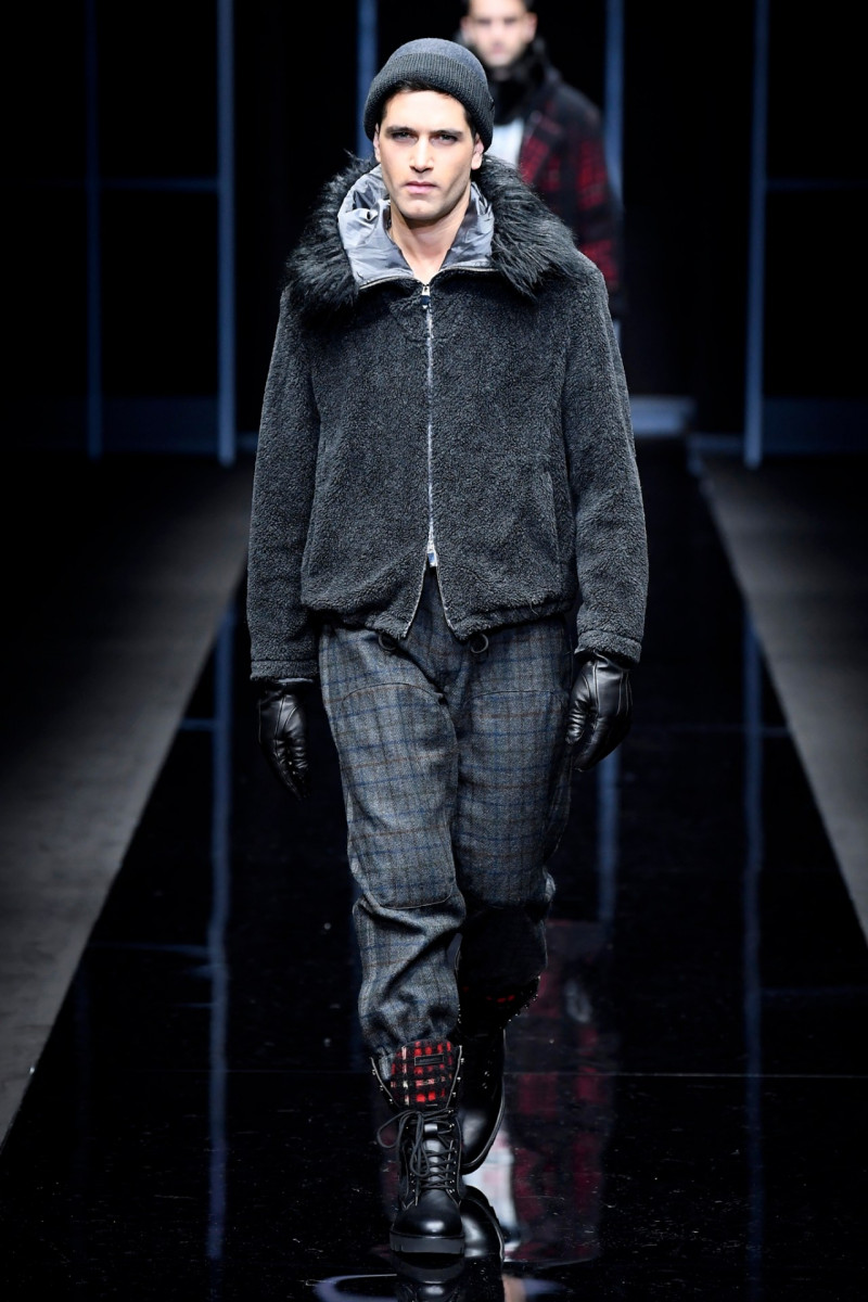 Fabio Mancini featured in  the Emporio Armani fashion show for Autumn/Winter 2019