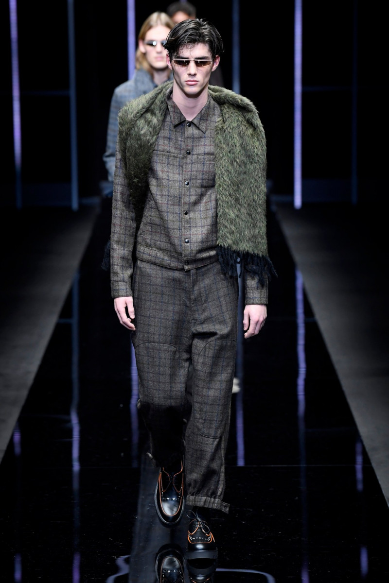 Daan Joosten featured in  the Emporio Armani fashion show for Autumn/Winter 2019