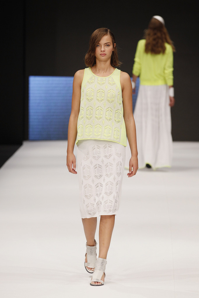 Moa Aberg featured in  the Dagmar fashion show for Spring/Summer 2013