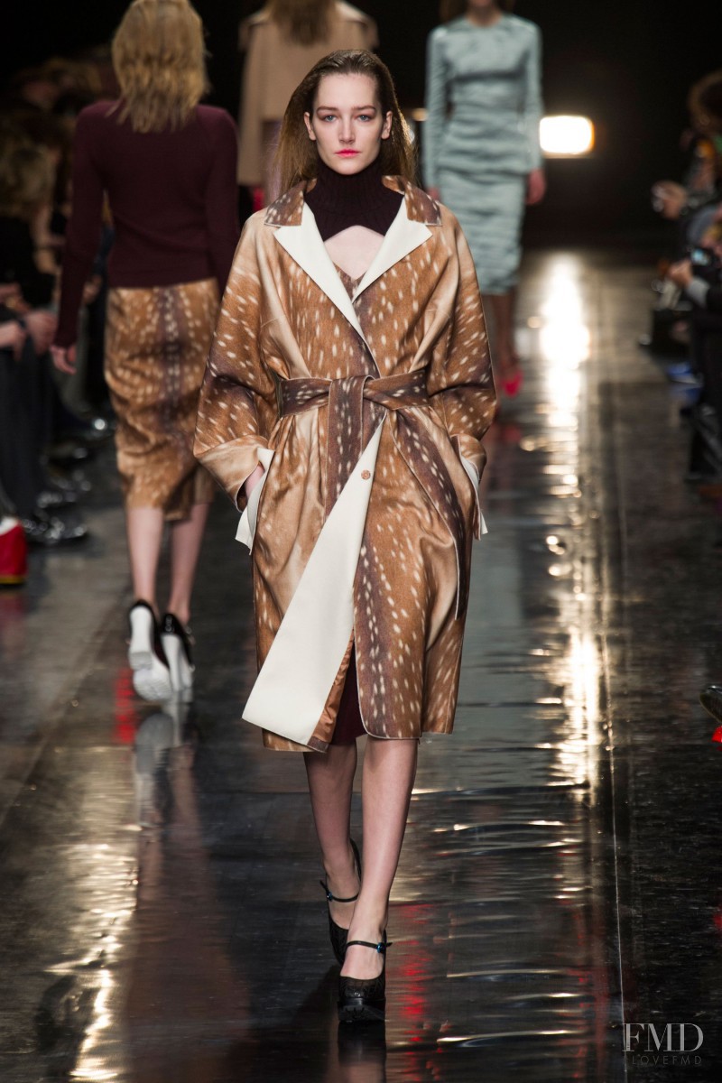 Joséphine Le Tutour featured in  the Carven fashion show for Autumn/Winter 2013