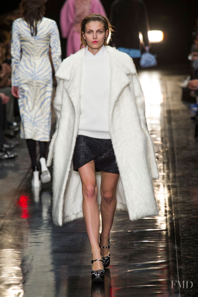 Karlina Caune featured in  the Carven fashion show for Autumn/Winter 2013