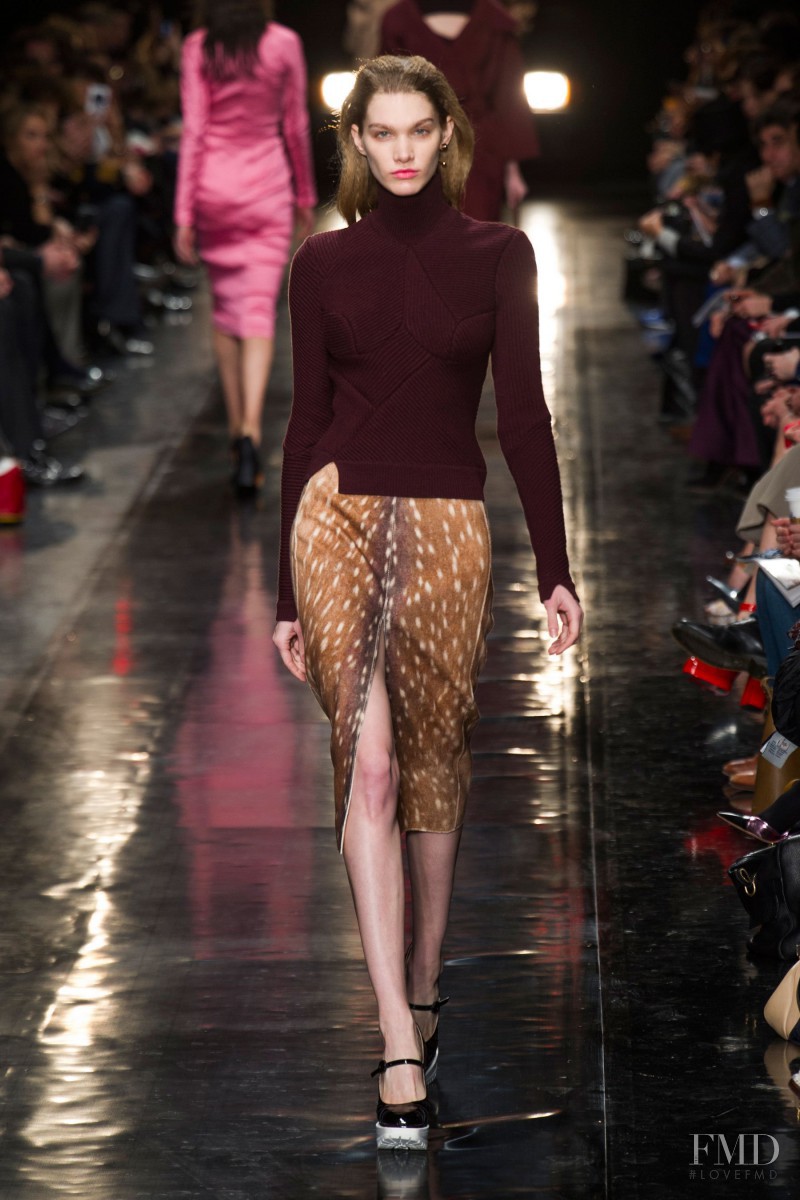 Irina Nikolaeva featured in  the Carven fashion show for Autumn/Winter 2013