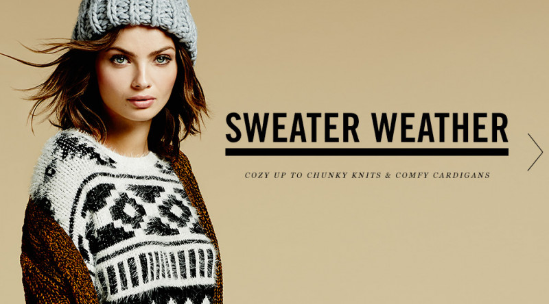 Moa Aberg featured in  the Forever 21 Sweater Weather lookbook for Winter 2014
