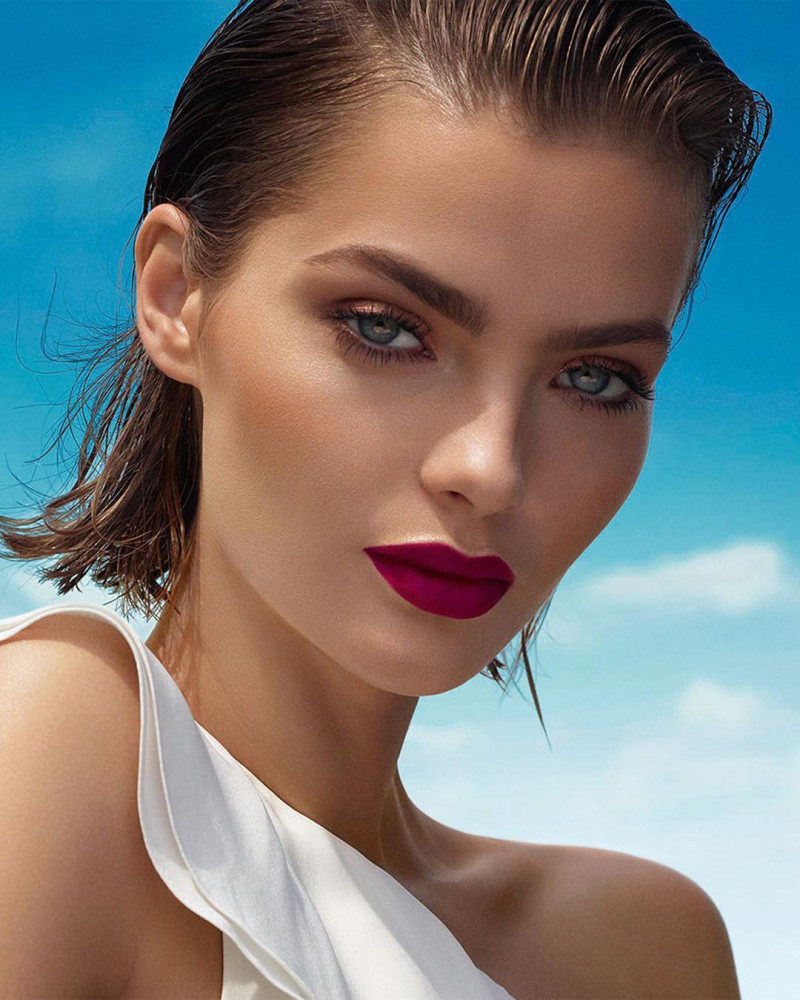 Moa Aberg featured in  the Laura Mercier advertisement for Summer 2018