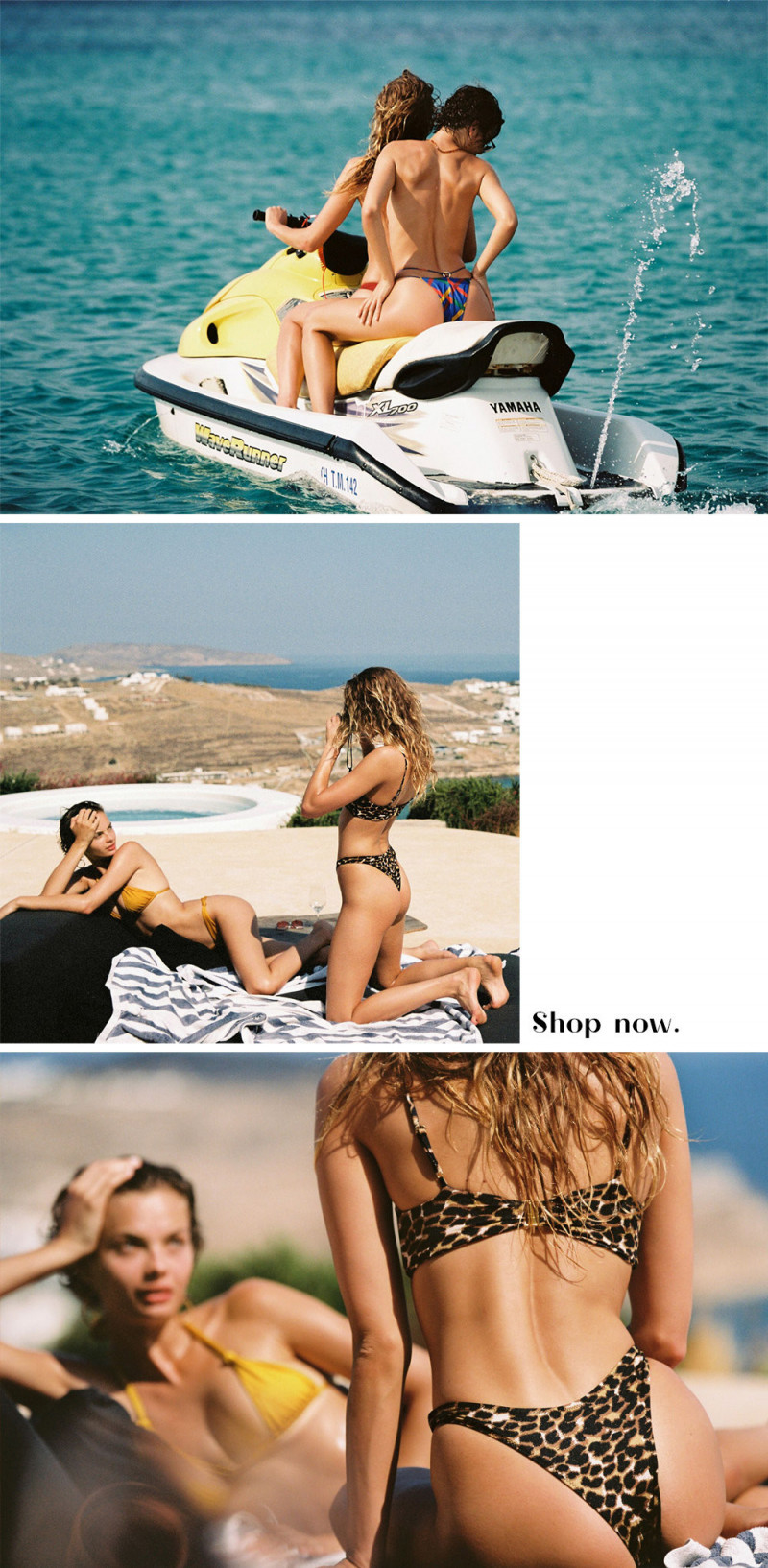 Moa Aberg featured in  the Sommer Swim A Mykonian Vacation lookbook for Spring/Summer 2019