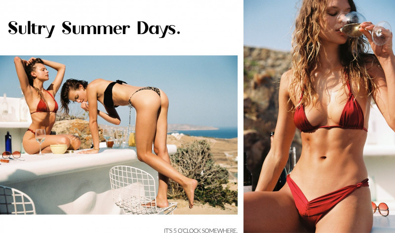 Moa Aberg featured in  the Sommer Swim A Mykonian Vacation lookbook for Spring/Summer 2019