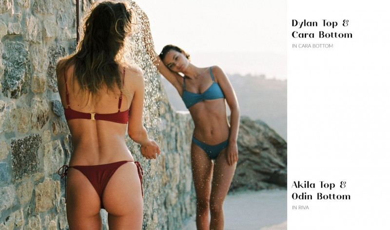 Moa Aberg featured in  the Sommer Swim A Mykonian Vacation lookbook for Spring/Summer 2019