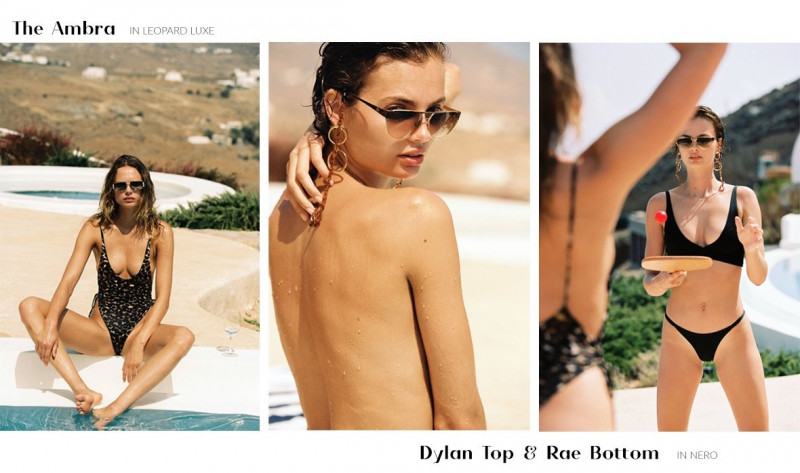 Moa Aberg featured in  the Sommer Swim A Mykonian Vacation lookbook for Spring/Summer 2019
