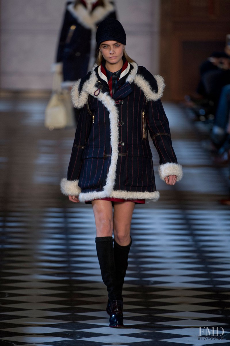 Cara Delevingne featured in  the Tommy Hilfiger fashion show for Autumn/Winter 2013