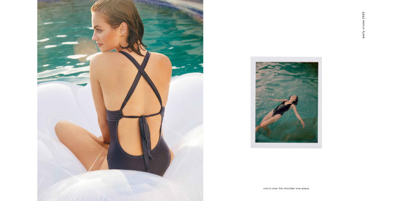 Moa Aberg featured in  the Robin Piccone lookbook for Spring/Summer 2019