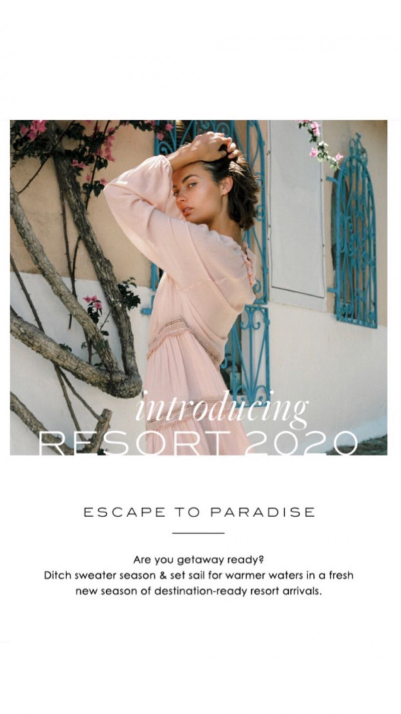 Moa Aberg featured in  the Eberjey advertisement for Resort 2020