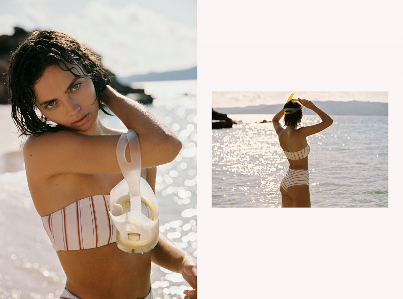 Moa Aberg featured in  the Eberjey advertisement for Resort 2020