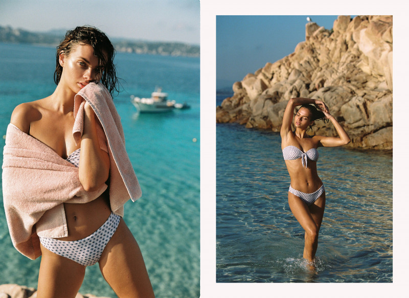 Moa Aberg featured in  the Eberjey advertisement for Resort 2020