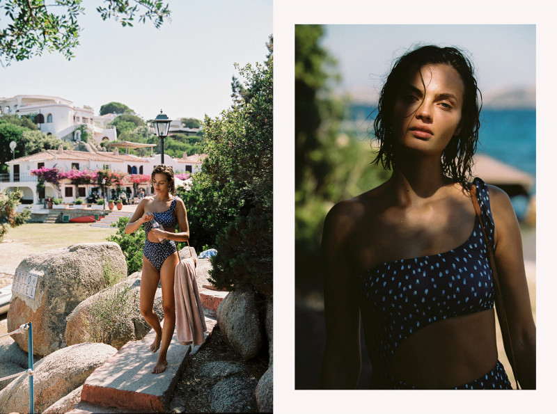 Moa Aberg featured in  the Eberjey advertisement for Resort 2020