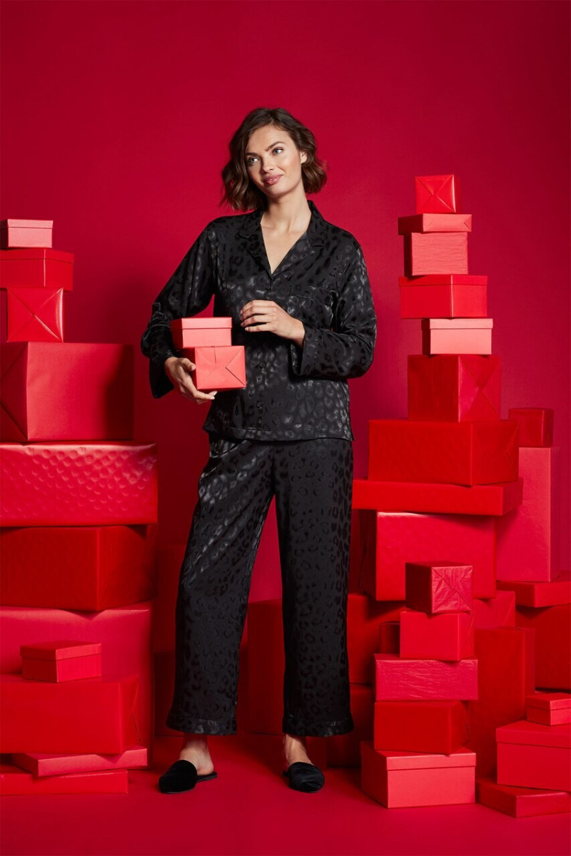 Moa Aberg featured in  the Josie Natori lookbook for Pre-Spring 2020
