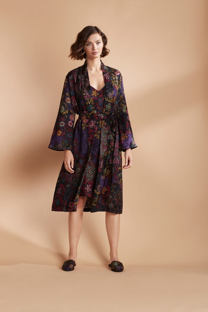 Moa Aberg featured in  the Josie Natori lookbook for Pre-Spring 2020