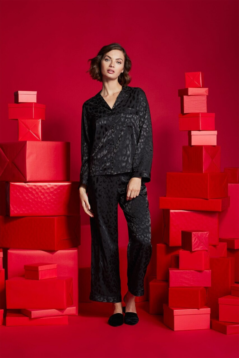Moa Aberg featured in  the Josie Natori lookbook for Pre-Spring 2020