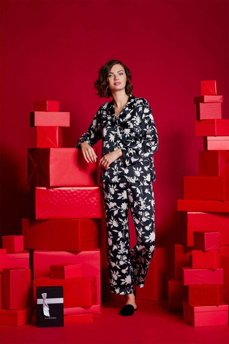 Moa Aberg featured in  the Josie Natori lookbook for Pre-Spring 2020