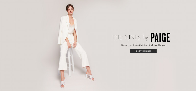 Moa Aberg featured in  the Paige Denim The Nines lookbook for Spring 2021